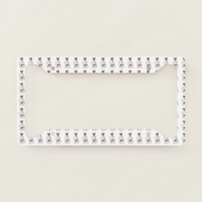 Martial Arts Tiger License Plate Frame (Front)