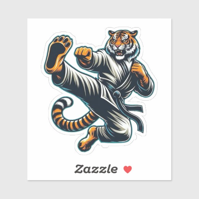 Martial Arts Tiger Sticker (Sheet)