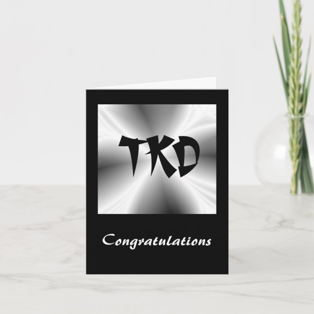 Martial Arts TKD Congratulations Card (Front)