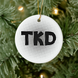 Martial Arts TKD Dots Ceramic Ornament