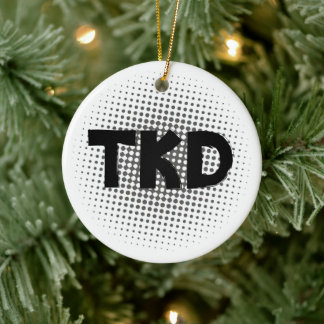 Martial Arts TKD Dots Ceramic Ornament