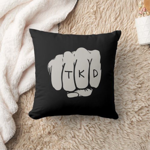 Martial Arts TKD Fist Throw Pillow