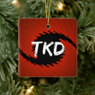 Martial Arts TKD Hurricane Ceramic Ornament