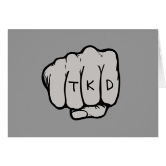 Martial Arts TKD Taekwondo Fist Gray Cards
