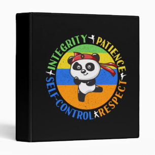 Martial Arts Values - Boys Karate Mindset 3 Ring Binder