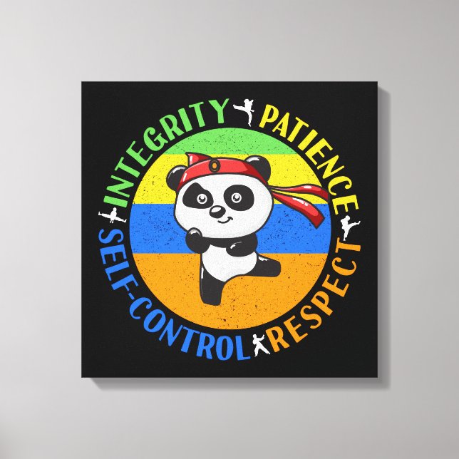 Martial Arts Values - Boys Karate Mindset Canvas Print (Front)