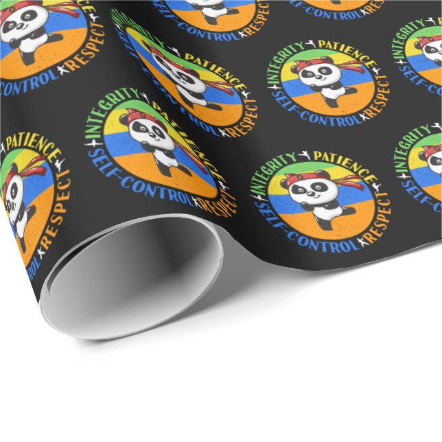 Martial Arts Values - Boys Karate Mindset Wrapping Paper (Roll Corner)
