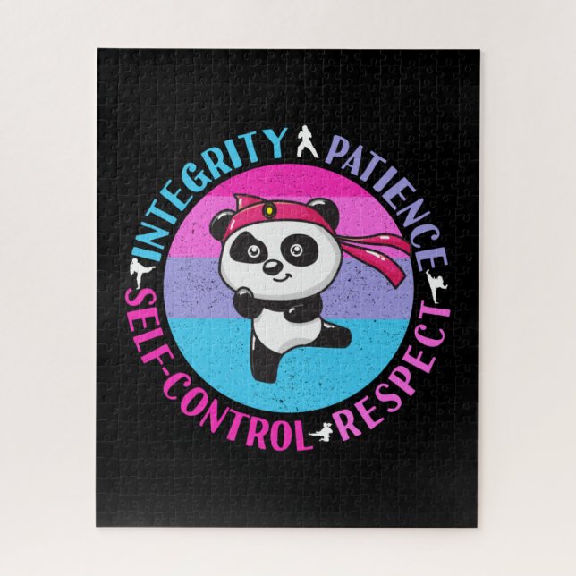Martial Arts Values - Girly Karate Mindset Jigsaw Puzzle (Vertical)
