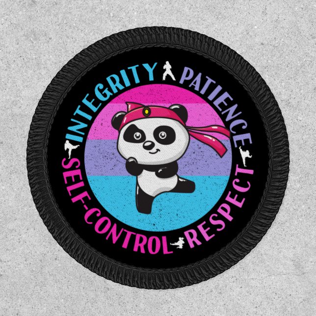 Martial Arts Values - Girly Karate Mindset Patch (Front)