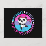 Martial Arts Values - Girly Karate Mindset Postcard