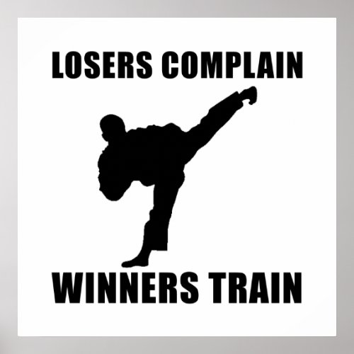 Martial Arts Winners Train Poster