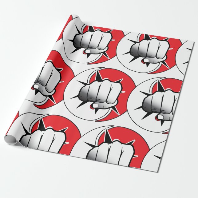 Martial Arts Wrapping Paper (Unrolled)