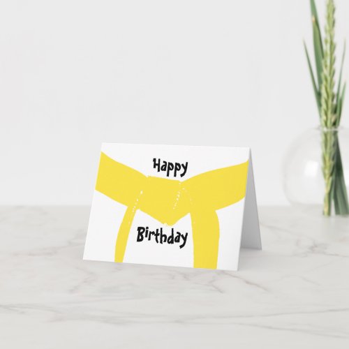 Martial Arts Yellow Belt Birthday Card