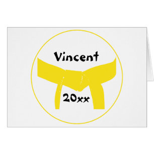 Martial Arts Yellow Belt Cards