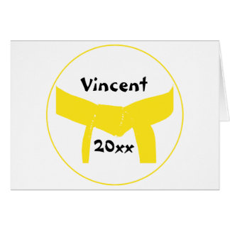 Martial Arts Yellow Belt Cards