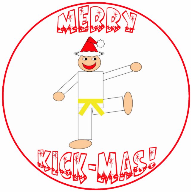 Martial Arts Yellow Belt Christmas Ornament (Front)