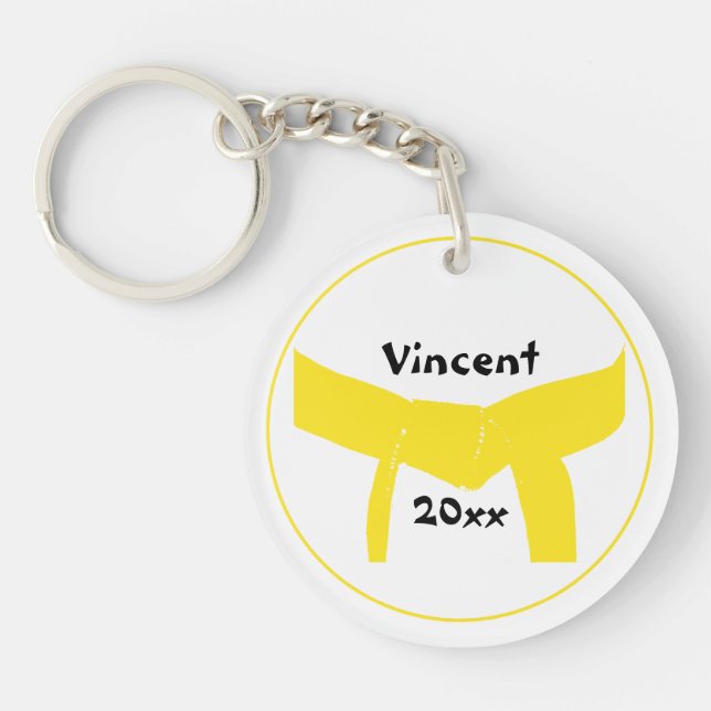 Martial Arts Yellow Belt Keychain (Front)