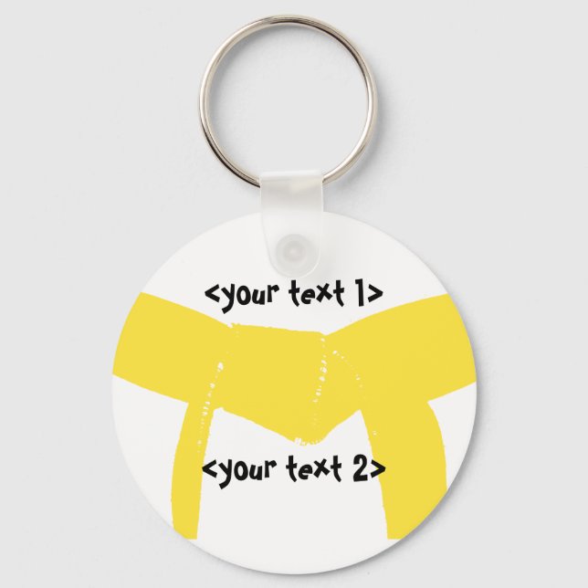 Martial Arts Yellow Belt Keychain (Front)