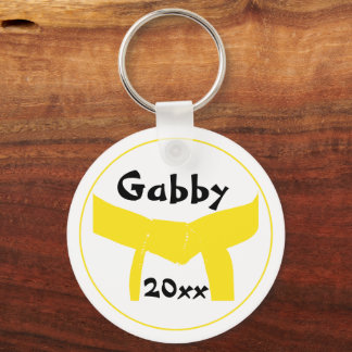 Martial Arts Yellow Belt Keychain