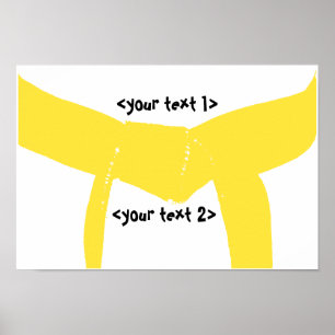 Martial Arts Yellow Belt Poster