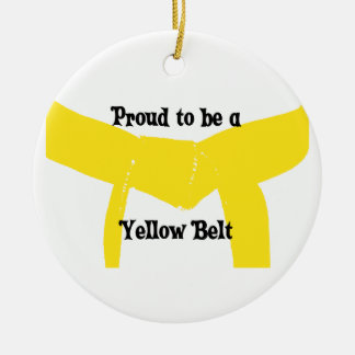 Martial Arts Yellow Belt Proud Ceramic Ornament
