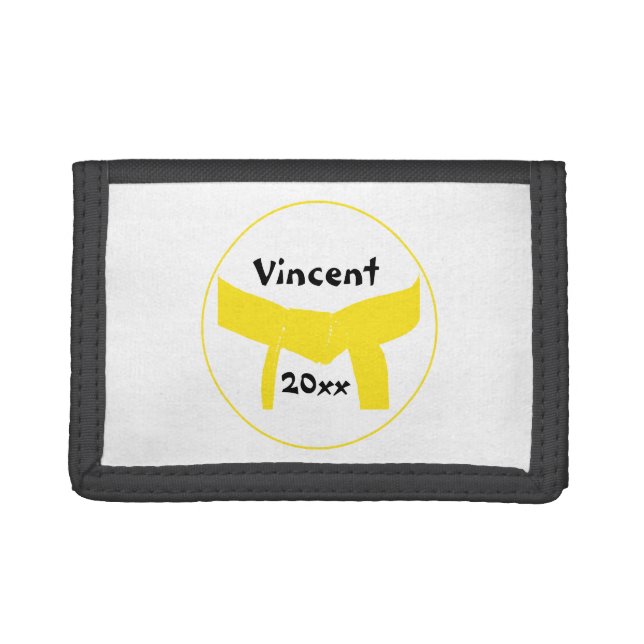 Martial Arts Yellow Belt Tri-fold Wallet (Front)