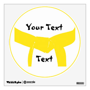 Martial Arts Yellow Belt Wall Sticker