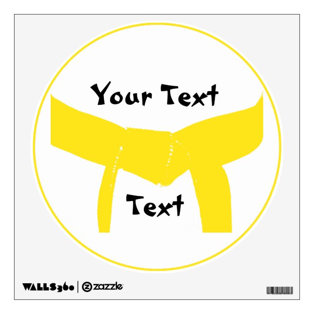 Martial Arts Yellow Belt Wall Sticker (Front)