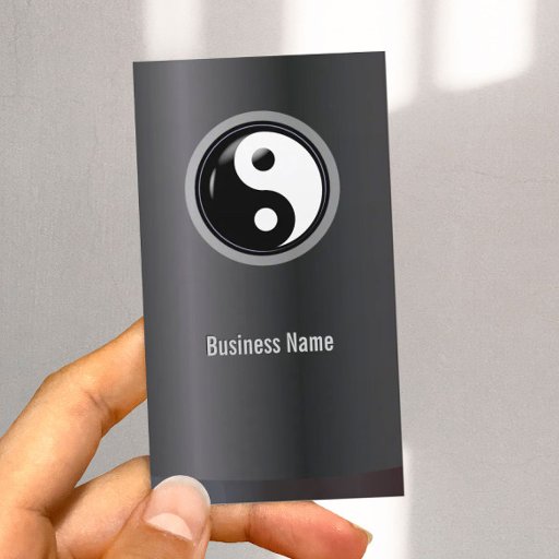 Customizable Unique Yin Yang Dark Business Card