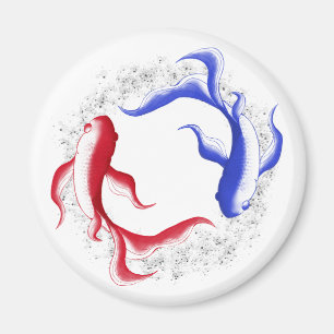 Martial Flow Abstract Yin Yang Martial Art Magnet