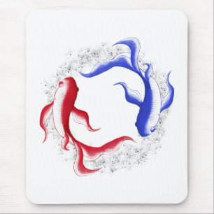 Martial Flow Abstract Yin Yang Martial Art Mouse Pad