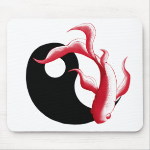 Martial Flow Abstract YinYang Martial Art Sticker Mouse Pad