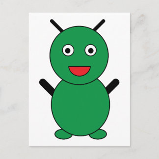 Martian Alien Cute Cartoon Postcard