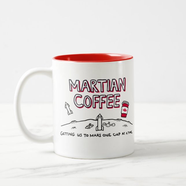 Martian Coffee - Mug - Getting us to Mars... (Left)