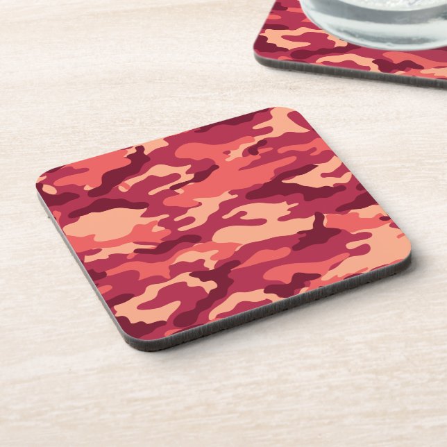 MARTIAN DESERT CAMO / CAMOUFLAGE DAZZLE PATTERN BEVERAGE COASTER (Left Side)