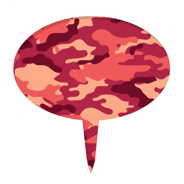 MARTIAN DESERT CAMO / CAMOUFLAGE DAZZLE PATTERN CAKE TOPPER (Front)