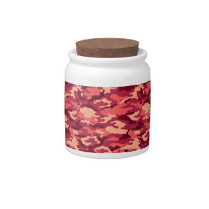MARTIAN DESERT CAMO / CAMOUFLAGE DAZZLE PATTERN CANDY JAR