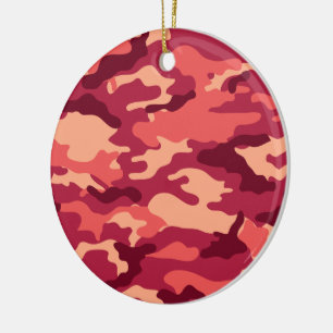 MARTIAN DESERT CAMO / CAMOUFLAGE DAZZLE PATTERN CERAMIC ORNAMENT