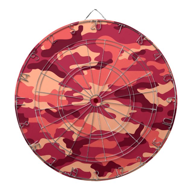 MARTIAN DESERT CAMO / CAMOUFLAGE DAZZLE PATTERN DART BOARD (Front)