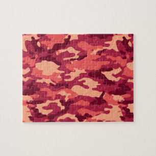 MARTIAN DESERT CAMO / CAMOUFLAGE DAZZLE PATTERN JIGSAW PUZZLE