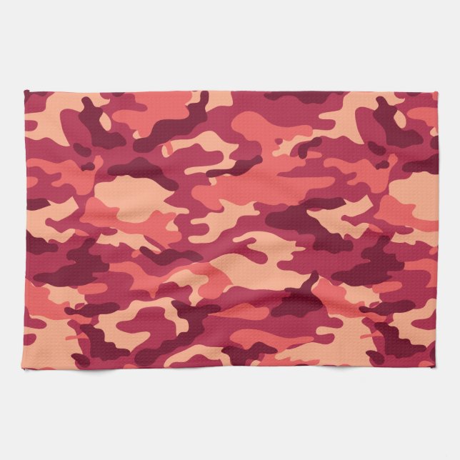 MARTIAN DESERT CAMO / CAMOUFLAGE DAZZLE PATTERN KITCHEN TOWEL (Horizontal)