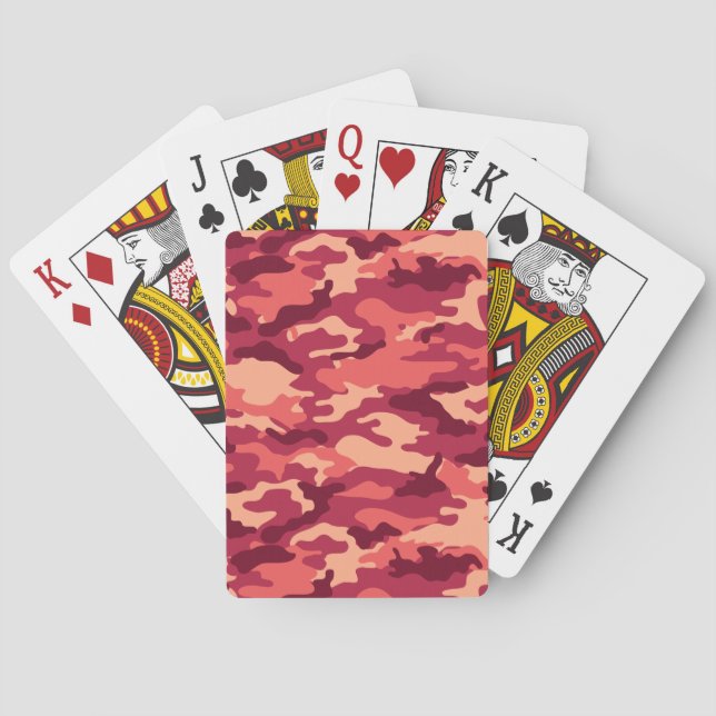 MARTIAN DESERT CAMO / CAMOUFLAGE DAZZLE PATTERN POKER CARDS (Back)