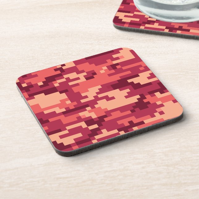 MARTIAN DESERT DIGITAL CAMO / CAMOUFLAGE BEVERAGE COASTER (Left Side)