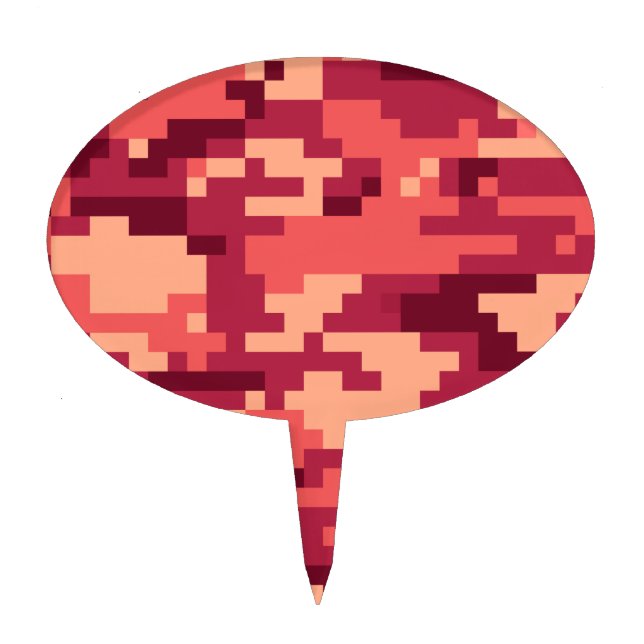 MARTIAN DESERT DIGITAL CAMO / CAMOUFLAGE CAKE TOPPER (Front)