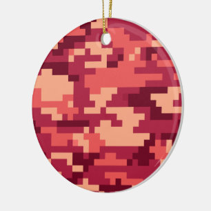MARTIAN DESERT DIGITAL CAMO / CAMOUFLAGE CERAMIC ORNAMENT