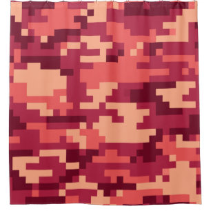 MARTIAN DESERT DIGITAL CAMO / CAMOUFLAGE SHOWER CURTAIN