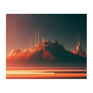 Martian Hidden City Acrylic Print