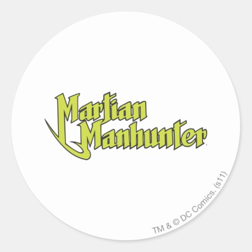 Martian Manhunter Logo Classic Round Sticker