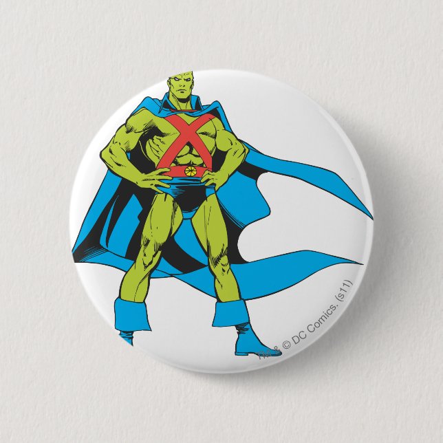 Martian Manhunter Poses Pinback Button (Front)