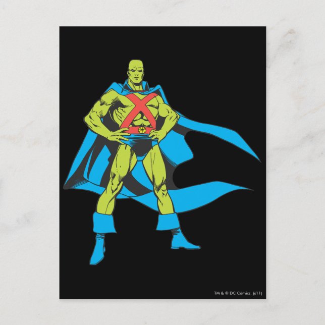 Martian Manhunter Poses Postcard (Front)